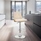 Armen Living Jacob Adjustable and Swivel Cream Faux Leather and Walnut Wood Bar Stool with Chrome Base LCJBBAWACR - alternate 8